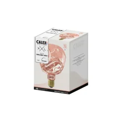 Ampoule LED à filament spirale E27 globe 70lm blanc chaud verre miroir rose métallisé Calex
