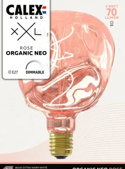 Ampoule LED à filament spirale E27 globe 70lm blanc chaud verre miroir rose métallisé Calex