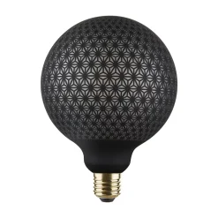 Ampoule LED à filament Tatoo E27 130lm 6W blanc chaud ⌀12,8 cm noir