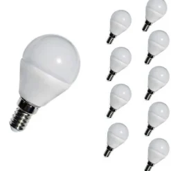 Ampoule LED - SILUMEN - E14 G45 - Blanc Neutre 4200k-5500k - 4W - Pack de 10