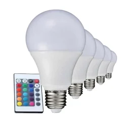 Ampoule LED - Silumen - E27 5W RGB - Multicolore - Pack de 5