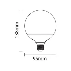 Ampoule LED - SILUMEN - E27 15W G95 - Blanc Froid 6000K - 8000K - 270 Globe