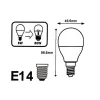 Ampoule LED - SILUMEN - E14 8W 220V G45 - Blanc Neutre 4200k - 5500k - Globe - A+