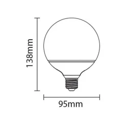 Ampoule LED - SILUMEN - G95 - Blanc Chaud - 15W - Intérieur