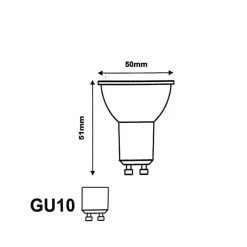 Ampoule LED - SILUMEN - GU10 7W - Bleu - Compatible variateur - Intérieur