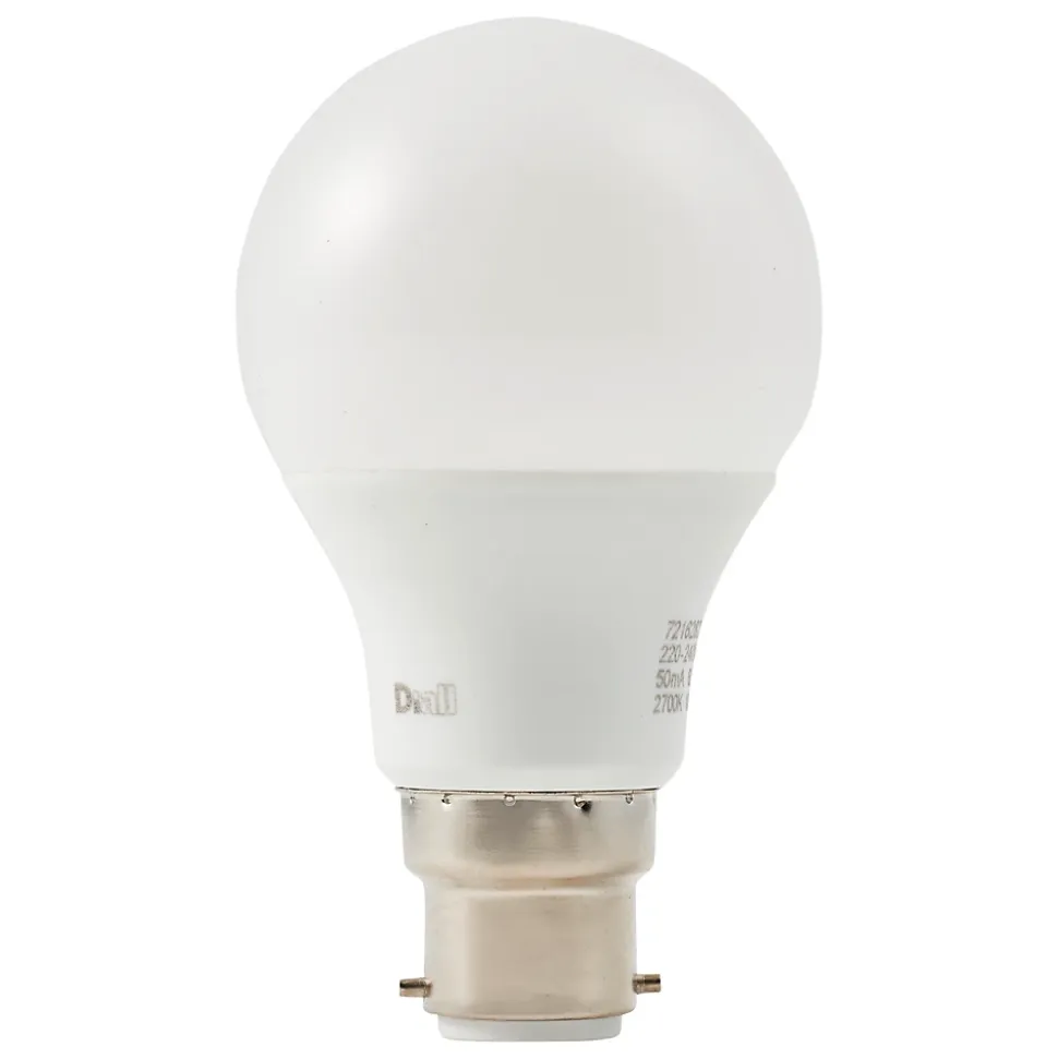 Ampoule LED A60 B22 1055lm 9.5W = 75W Ø6cm Diall blanc neutre