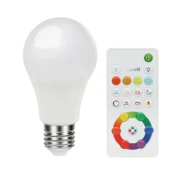 Ampoule LED A60 E27 806lm 8W = 60W Ø6cm Diall RVB et blanc chaud aux nuance blanc froid