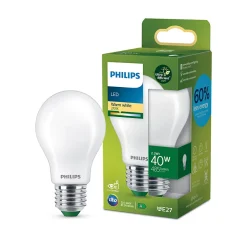 Ampoule LED A60 E27 485lm=40W blanc chaud Philips ⌀6 cm dépoli