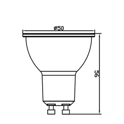 Ampoule LED Advance GU10 7W 3000K - Lumière chaude 580 lm
