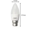 Ampoule LED B22 6W 220V C37 180 degrés - Blanc Froid 6000K - 8000K - SILAMP