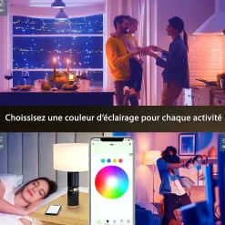 Ampoule LED Connectée B22 8W WiFi RGBW - SILAMP