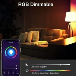 Ampoule LED Connectée B22 8W WiFi RGBW - SILAMP