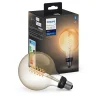 Ampoule LED connectée Philips Hue ronde IP20 E27 550lm 7W blanc chaud