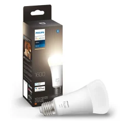 Ampoule LED connectée Philips Hue A60 IP20 E27 1600lm 15,5W blanc chaud