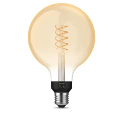 Ampoule LED connectée Philips Hue Filament Globe E27 IP20 580lm 7W blanc doux