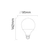 Ampoule LED Connectée WiFi E27 11W G95 RGBW (Lot de 5) - SILAMP