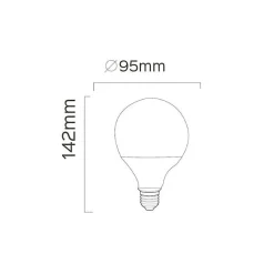 Ampoule LED Connectée WiFi E27 11W G95 RGBW (Lot de 5) - SILAMP