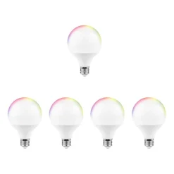 Ampoule LED Connectée WiFi E27 11W G95 RGBW (Lot de 5) - SILAMP