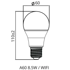 Ampoule LED Connectée Wifi E27 8.5W RGBW A60 (Pack de 10) - SILAMP