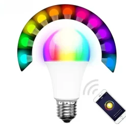 Ampoule LED Connectée Wifi E27 8.5W RGBW A60 (Pack de 10) - SILAMP