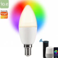 Ampoule LED Connectée WiFi E14 5.5W RGBW C37 - SILAMP