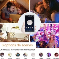 Ampoule LED Connectée WiFi GU10 5W RGBW - SILAMP