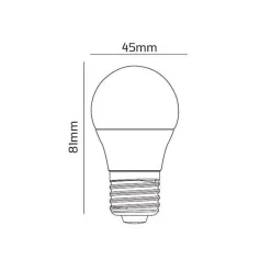 Ampoule LED Connectée Wifi E27 4.5W G45 RGBW - SILUMEN - Blanc