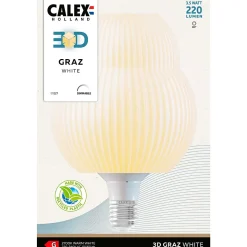 Ampoule LED décorative E27 220lm blanc chaud dimmable 3,5W Calex