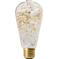 Ampoule LED décorative edison filament boucle Happy in E27 1,5W 60lm ⌀6,4 x H.14,2cm blanc chaud Girard Sudron