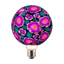 Ampoule Led décorative globe E27 motif floral psychédélique - Girard-Sudron