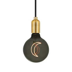 Ampoule LED décorative globe Moon smoky G125 E27 1,5W 70lm ⌀12,5 x H.17,2cm blanc chaud Girard Sudron