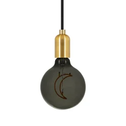 Ampoule LED décorative globe Moon smoky G125 E27 1,5W 70lm ⌀12,5 x H.17,2cm blanc chaud Girard Sudron