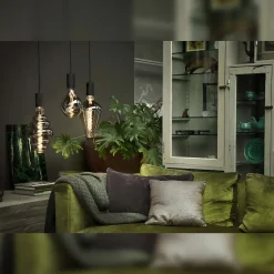 Ampoule LED décorative XXL Vienna verre gris titane dimmable E27 6W 80lm Calex