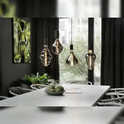 Ampoule LED décorative XXL Vienna verre gris titane dimmable E27 6W 80lm Calex