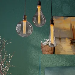 Ampoule LED décorative XXL Royal Kalmar verre gris dimmable E27 4W 60lm Calex