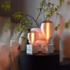 Ampoule LED décorative XXL Silk Splash verre gris titane dimmable E27 80lm Calex