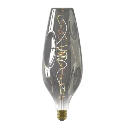 Ampoule LED décorative XXL Barcelona verre gris titane dimmable E27 4W 80lm Calex