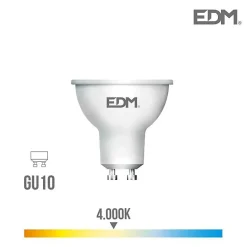 Ampoule LED Dichroïque GU10 - EDM - 8W 600 lm 4000K - Durée de vie 25000h - Classe énergétique A+