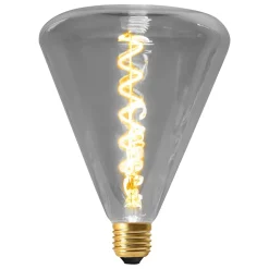 Ampoule LED 'DILLY' douille E27 4 watts, métal et verre en gris