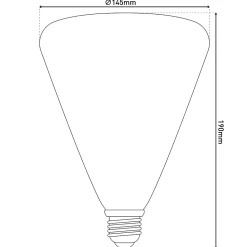 Ampoule LED 'DILLY' douille E27, 4 watts, métal et verre en vert