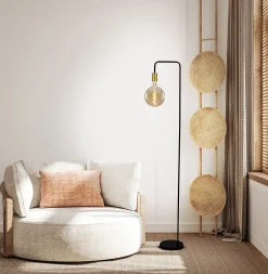 Ampoule LED DILLY MAX 5W métal et verre blanc chaud douille E27 lampe LED décorative hauteur env 30cm