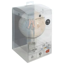 Ampoule LED Dimm - verre et métal - ambré - E27 - Atmosphera