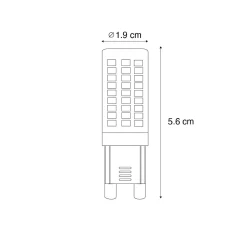 Ampoule LED dimmable 3 étapes G9 opale 4,5W 500LM 4000K
