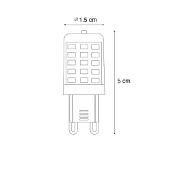 Ampoule LED dimmable G9 opale 1,2W 100LM 2700K