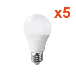 Ampoule LED E27 - SILUMEN - 9W - Blanc Froid 6000K - Pack de 5 - 30000 heures de vie