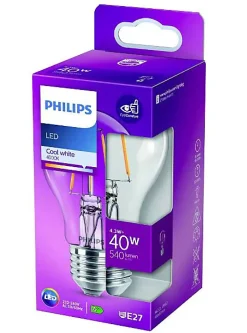 Ampoule LED E27 A60 blanc neutre 4/40W Ø6cm Philips