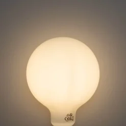 Ampoule LED E27 dimmable 3 niveaux, verre opale G125, 4W, 450lm, 3000K