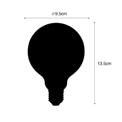 Ampoule LED E27 dimmable G95 mate 4W 430lm 2200-4000K
