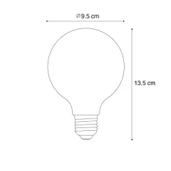 Ampoule LED E27 dimmable opale G95 5W 450lm 3000K
