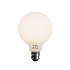Ampoule LED E27 dimmable opale G95 5W 450lm 3000K